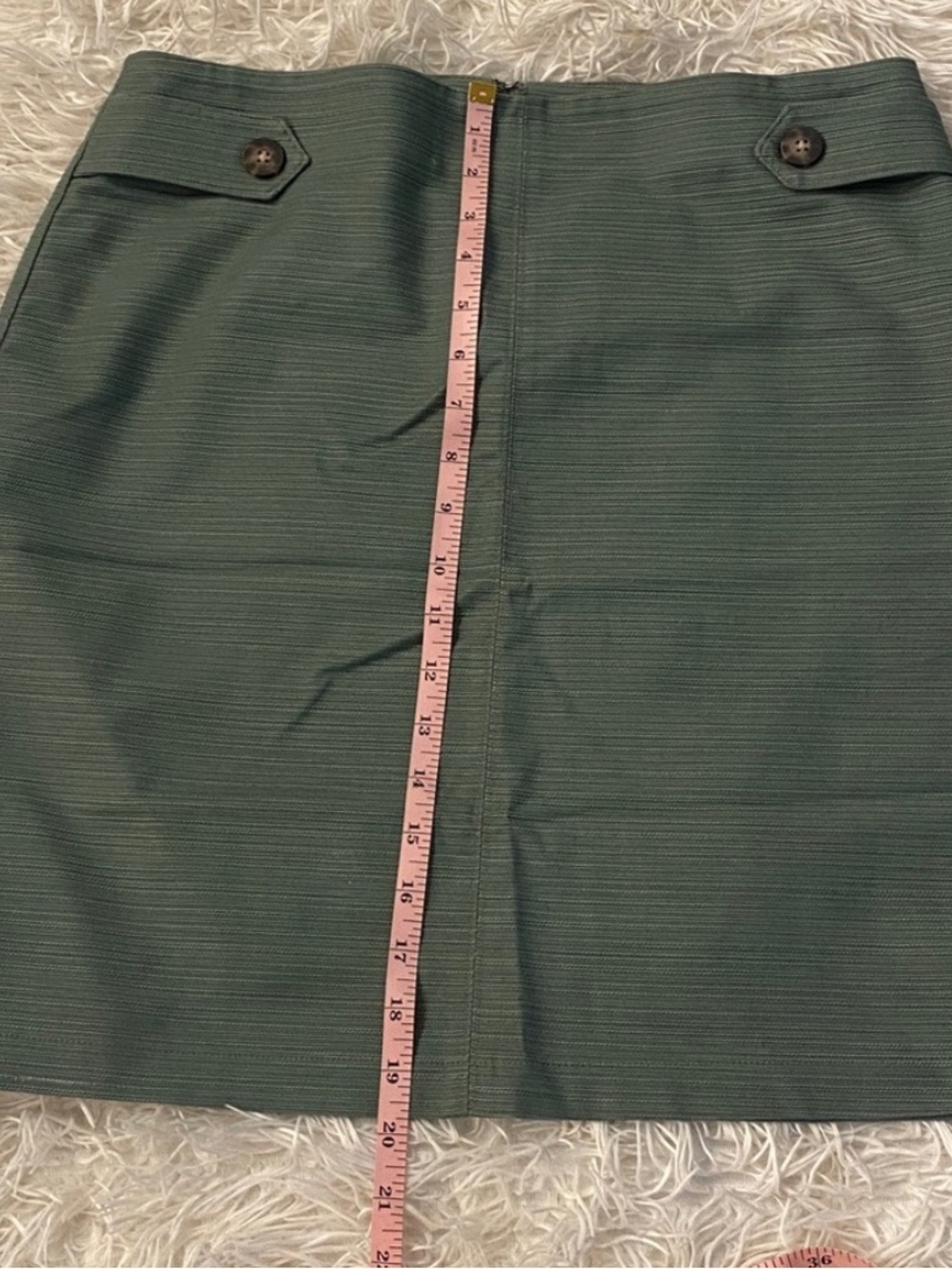 Ann Taylor Factory Sage Green Office Chic Straight Skirt Size 6 - Picture 4 of 7